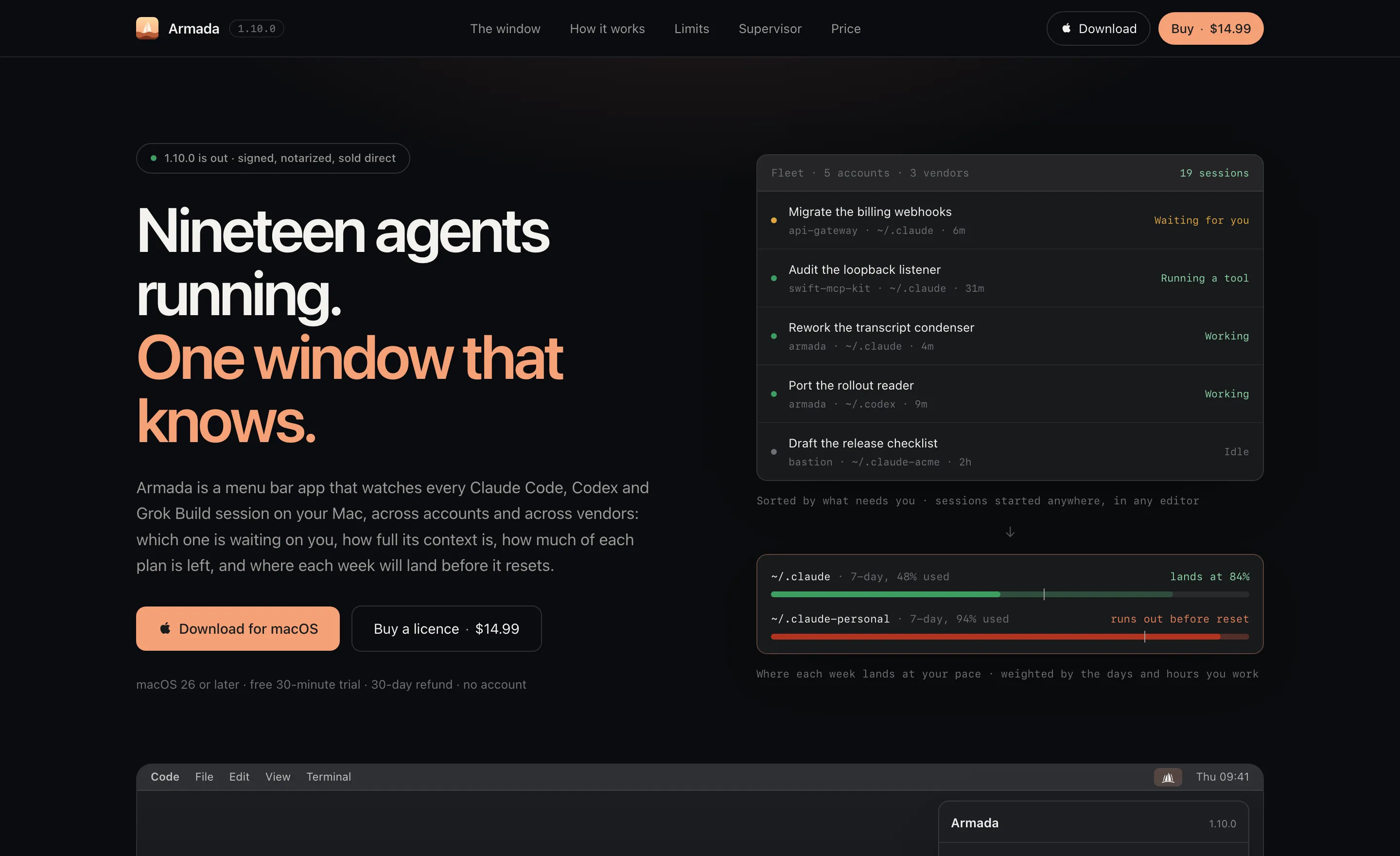 The Armada website
