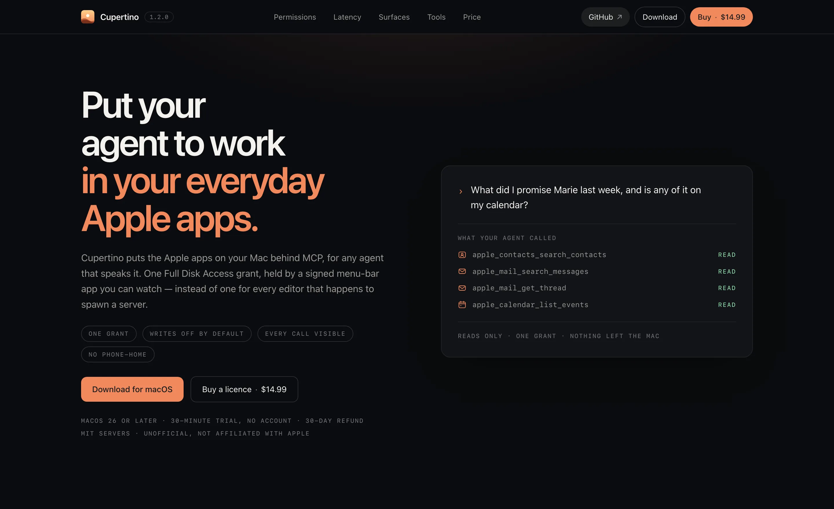 The Cupertino website