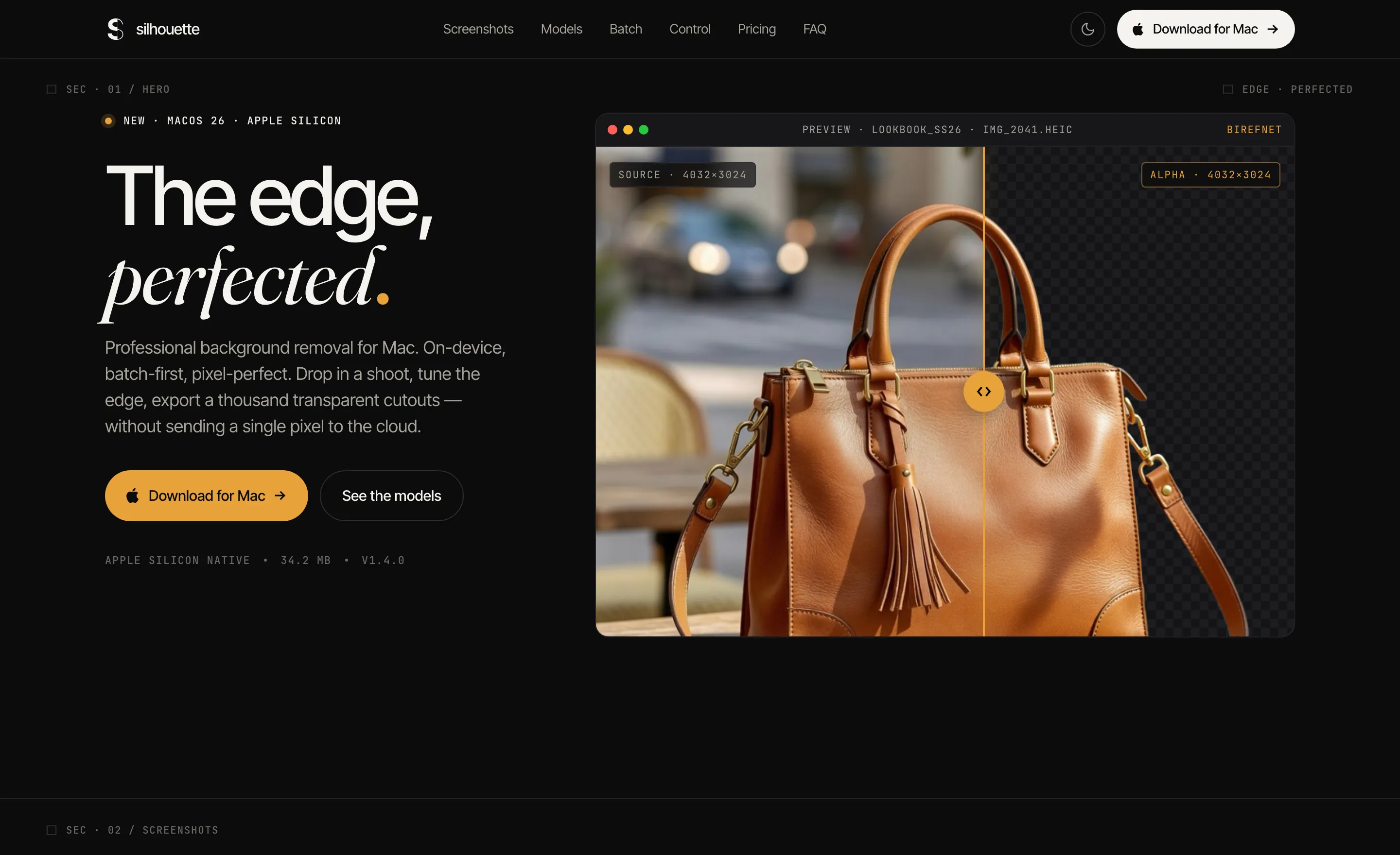 The Silhouette website